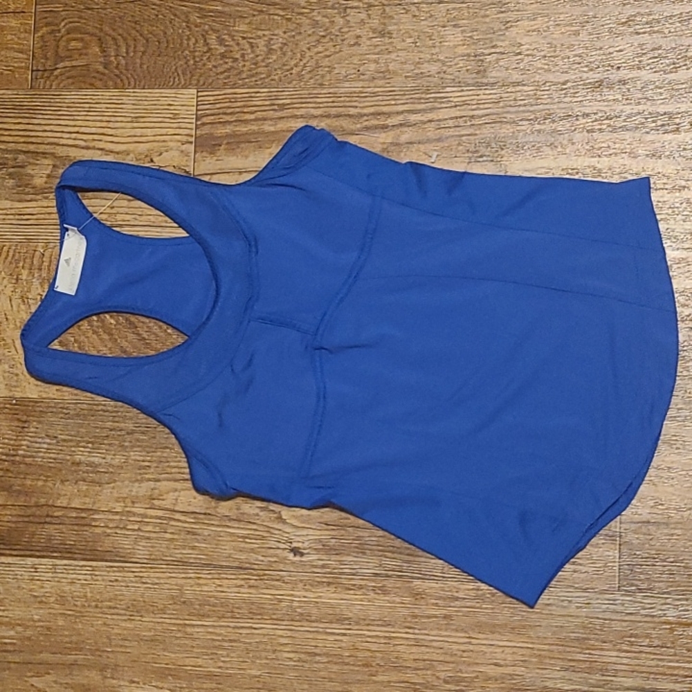 Stella McCartney Blue Racerback Compression Tank
